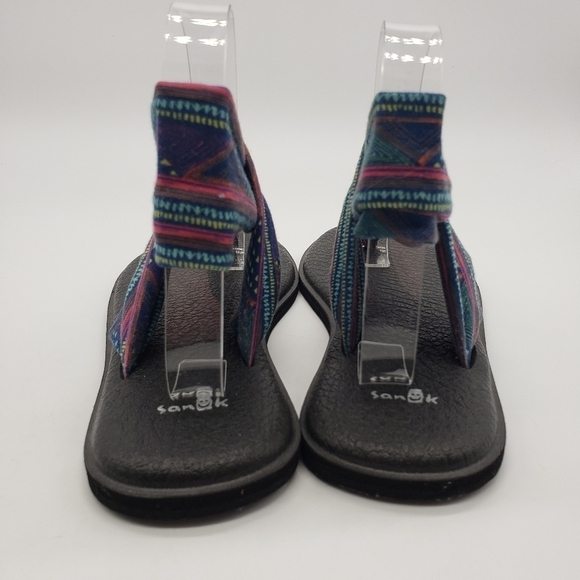 Sanuk Women US 10 multicolor yoga sling 2 sandals tribal print 1020239 stretch - Picture 6 of 9